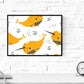 Pack de Cuatro Posters con Ilustraciones de Ballenas. Láminas con imágenes Infantiles de Ballenas. Ballenas Naranja Gris Faro y Estrella de mar.-Artwork-Nacnic-Nacnic Estudio SL