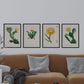 Pack de láminas Cactus amarillo. Pósters con ilustraciones en acuarela de Pierre-Joseph Redouté.-Artwork-Nacnic-Nacnic Estudio SL