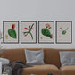 Pack de láminas Cactus rojos. Pósters con ilustraciones en acuarela de Pierre-Joseph Redouté.-Artwork-Nacnic-Nacnic Estudio SL