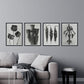 Pack de láminas Exóticas. Pósters con ilustraciones de flores y plantas en tonos grises.-Artwork-Nacnic-Nacnic Estudio SL