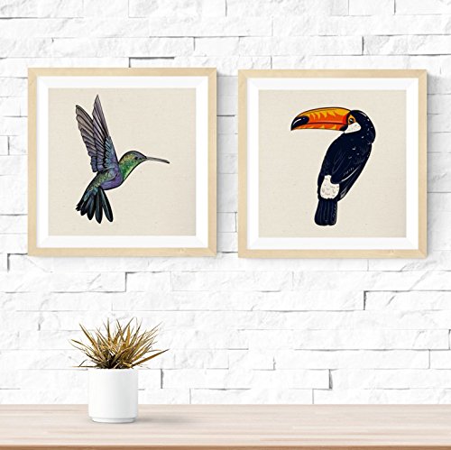 PACK de láminas para enmarcar ¿ES UN PÁJARO?. Posters cuadrados con imágenes de pájaros. alta calidad-Artwork-Nacnic-Nacnic Estudio SL