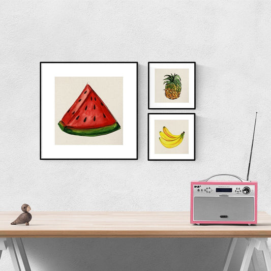 PACK de láminas para enmarcar FRUTA REFRESCANTE. Posters cuadrados con imágenes de frutas.-Artwork-Nacnic-Nacnic Estudio SL