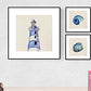 PACK de láminas para enmarcar MAR AZUL. Posters cuadrados con imágenes del mar. alta calidad-Artwork-Nacnic-Nacnic Estudio SL