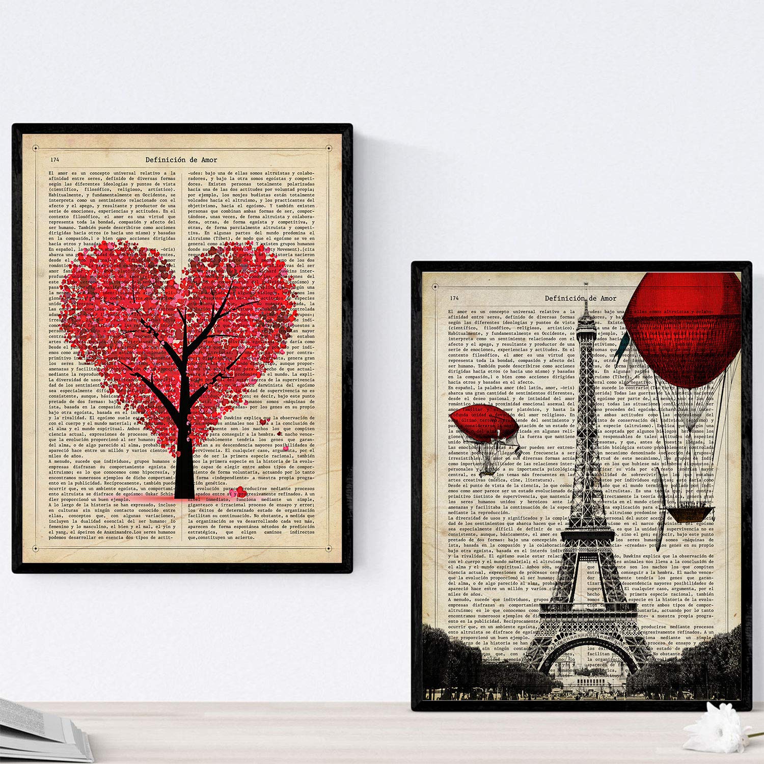 Pack de láminas para enmarcar París Je T'Aime. Posters Estilo romantico. Alta Calidad-Artwork-Nacnic-Nacnic Estudio SL