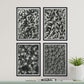 Pack de láminas Patrón. Pósters con ilustraciones de flores y plantas en tonos grises.-Artwork-Nacnic-Nacnic Estudio SL