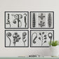 Pack de láminas Rizos. Pósters con ilustraciones de flores y plantas en tonos grises.-Artwork-Nacnic-Nacnic Estudio SL