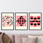 Pack de láminas Set rosa 1. Pósters con ilustraciones abstractas en estilo geométrico. Tonos rosados y pastel.-Artwork-Nacnic-Nacnic Estudio SL