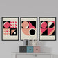 Pack de láminas Set rosa 2. Pósters con ilustraciones abstractas en estilo geométrico. Tonos rosados y pastel.-Artwork-Nacnic-Nacnic Estudio SL