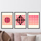 Pack de láminas Set rosa 4. Pósters con ilustraciones abstractas en estilo geométrico. Tonos rosados y pastel.-Artwork-Nacnic-Nacnic Estudio SL