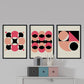 Pack de láminas Set rosa 5. Pósters con ilustraciones abstractas en estilo geométrico. Tonos rosados y pastel.-Artwork-Nacnic-Nacnic Estudio SL