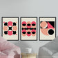 Pack de láminas Set rosa 5. Pósters con ilustraciones abstractas en estilo geométrico. Tonos rosados y pastel.-Artwork-Nacnic-Nacnic Estudio SL