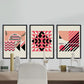 Pack de láminas Set rosa 6. Pósters con ilustraciones abstractas en estilo geométrico. Tonos rosados y pastel.-Artwork-Nacnic-Nacnic Estudio SL
