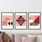 Pack de láminas Set rosa 6. Pósters con ilustraciones abstractas en estilo geométrico. Tonos rosados y pastel.-Artwork-Nacnic-Nacnic Estudio SL