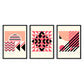 Pack de láminas Set rosa 6. Pósters con ilustraciones abstractas en estilo geométrico. Tonos rosados y pastel.-Artwork-Nacnic-Nacnic Estudio SL