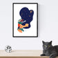 Pack de posters con ilustracion de mujeres en la noche. Mujer con estrellas.-Artwork-Nacnic-Nacnic Estudio SL