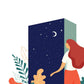 Pack de posters con ilustracion de mujeres en la noche. Mujer con estrellas.-Artwork-Nacnic-Nacnic Estudio SL
