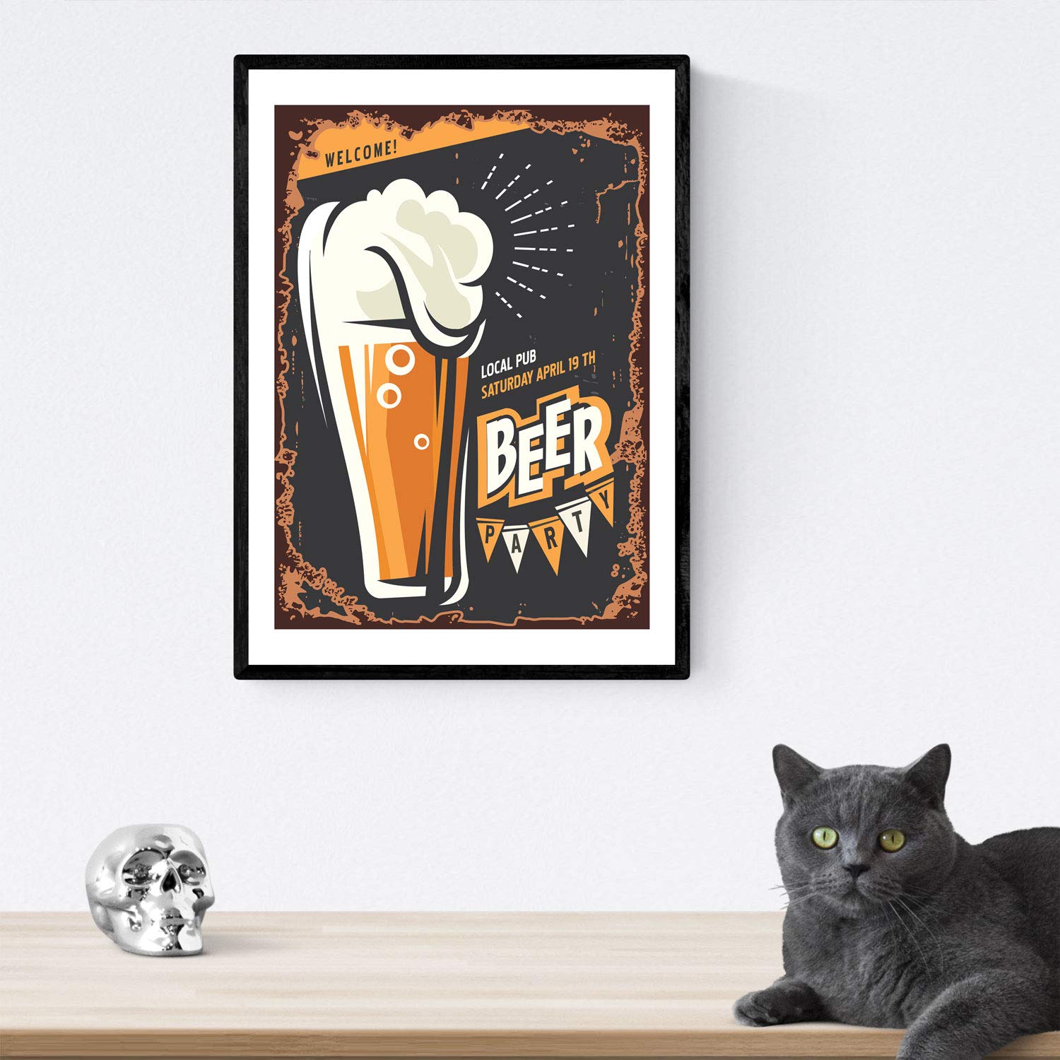 Pack de posters de cervezas y chupitos. Láminas de Anuncio retro cerveza. Posters de alcohol y bebidas para bares.-Artwork-Nacnic-Nacnic Estudio SL