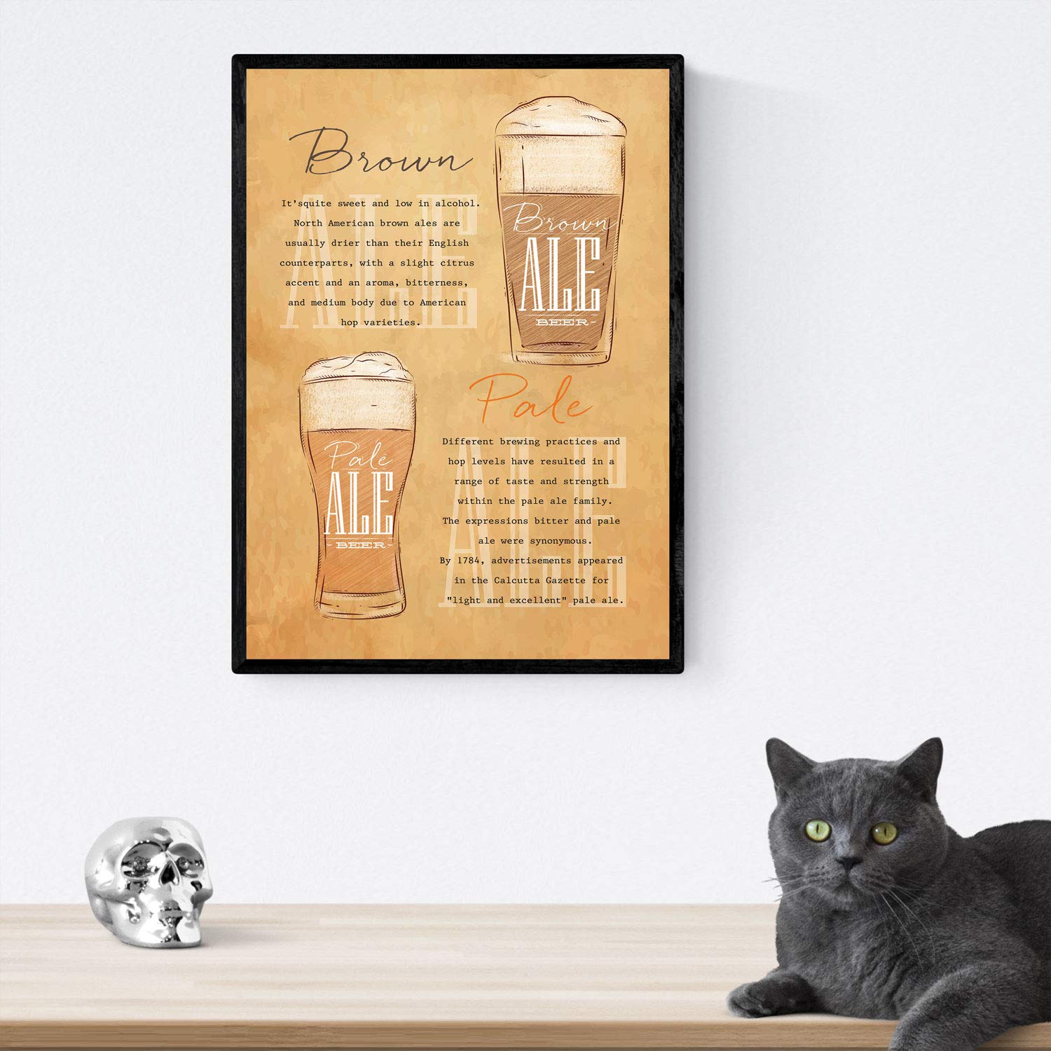 Pack de posters de cervezas y chupitos. Láminas de Cervezas vintage 2. Posters de alcohol y bebidas para bares.-Artwork-Nacnic-Nacnic Estudio SL