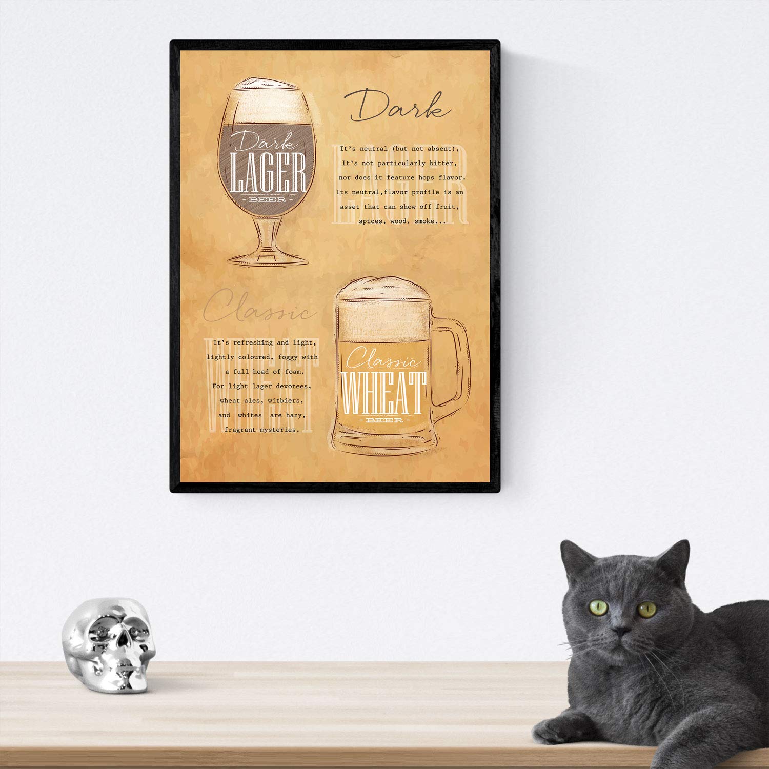 Pack de posters de cervezas y chupitos. Láminas de Cervezas vintage. Posters de alcohol y bebidas para bares.-Artwork-Nacnic-Nacnic Estudio SL