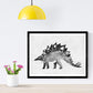 Pack de posters de Dinosaurios acuarela negro. Láminas de dinosaurios para niños.-Artwork-Nacnic-Nacnic Estudio SL