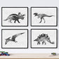 Pack de posters de Dinosaurios acuarela negro. Láminas de dinosaurios para niños.-Artwork-Nacnic-Nacnic Estudio SL