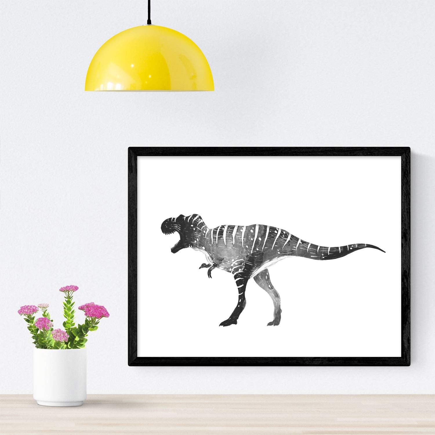 Pack de posters de Dinosaurios blanco y negro. Láminas de dinosaurios para niños.-Artwork-Nacnic-Nacnic Estudio SL