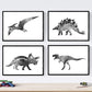 Pack de posters de Dinosaurios blanco y negro. Láminas de dinosaurios para niños.-Artwork-Nacnic-Nacnic Estudio SL