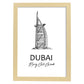 Pack de posters de Dubai -Burj Al Arab. Láminas con monumentos de ciudades.-Artwork-Nacnic-A3-Marco Madera clara-Nacnic Estudio SL