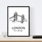 Pack de posters de London - Puente de la torre. Láminas con monumentos de ciudades.-Artwork-Nacnic-Nacnic Estudio SL