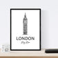 Pack de posters de Londres - Big Ben. Láminas con monumentos de ciudades.-Artwork-Nacnic-Nacnic Estudio SL