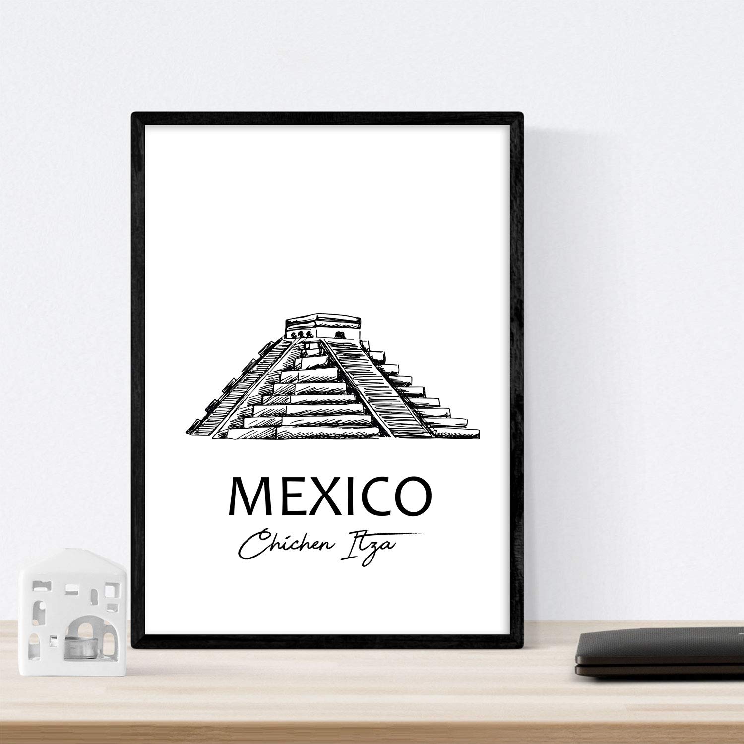 Pack de posters de Mexico - Chichen itza. Láminas con monumentos de ciudades.-Artwork-Nacnic-Nacnic Estudio SL