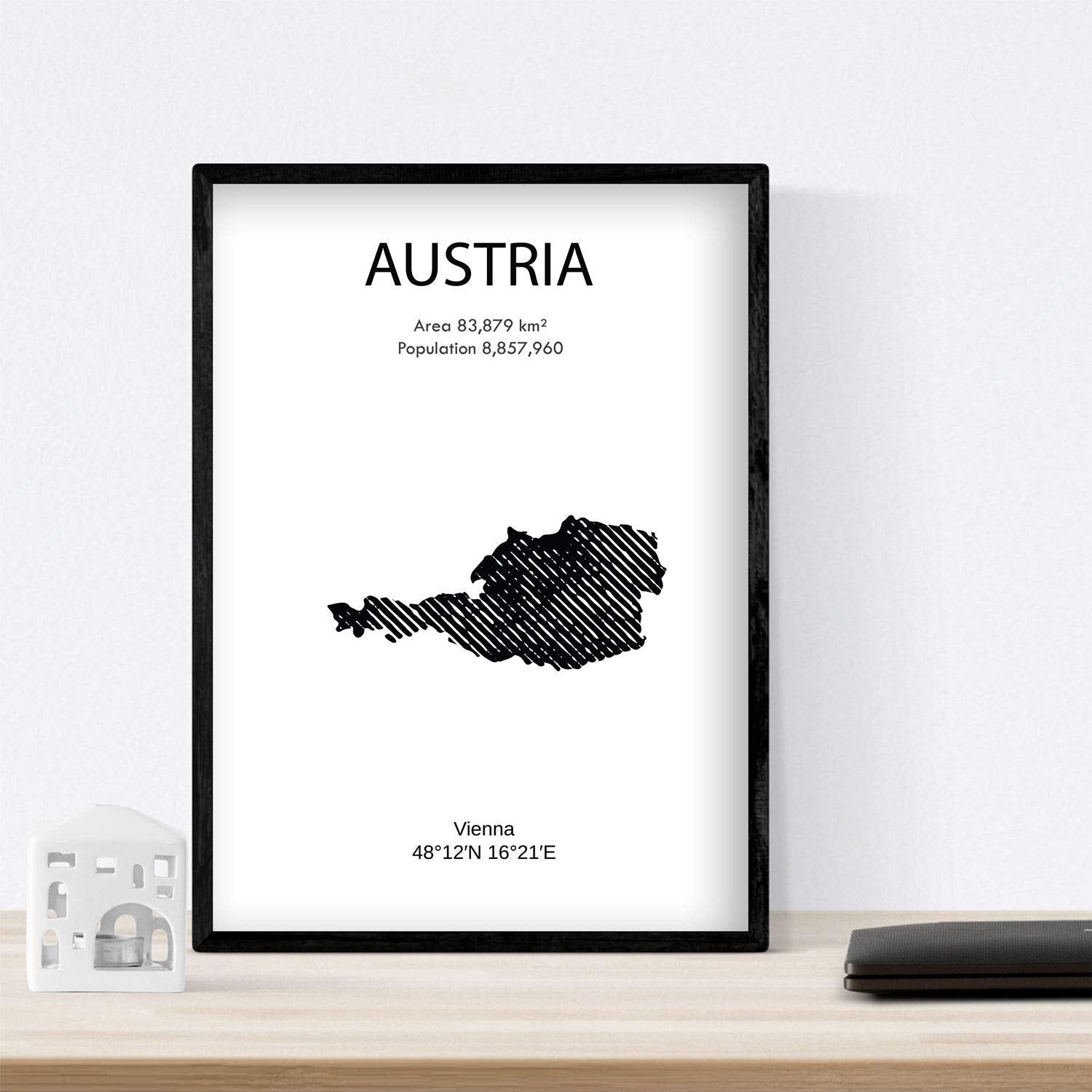 Pack de posters de paises y monumentos. Austria y viena mapa de ciudad.-Artwork-Nacnic-Nacnic Estudio SL