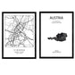 Pack de posters de paises y monumentos. Austria y viena mapa de ciudad.-Artwork-Nacnic-Nacnic Estudio SL