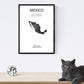 Pack de posters de paises y monumentos. Mapa ciudad de Mejico monumento Tzitzen Itza y mapa Mejico.-Artwork-Nacnic-Nacnic Estudio SL