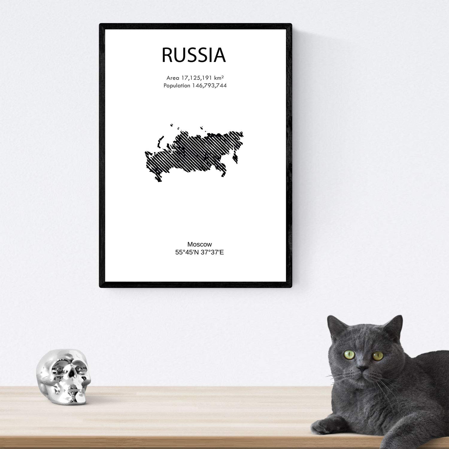 Pack de posters de paises y monumentos. Mapa ciudad de Moscu, monumento San Basilio y mapa Rusia.-Artwork-Nacnic-Nacnic Estudio SL