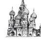 Pack de posters de paises y monumentos. Mapa ciudad de Moscu, monumento San Basilio y mapa Rusia.-Artwork-Nacnic-Nacnic Estudio SL