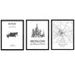 Pack de posters de paises y monumentos. Mapa ciudad de Moscu, monumento San Basilio y mapa Rusia.-Artwork-Nacnic-Nacnic Estudio SL