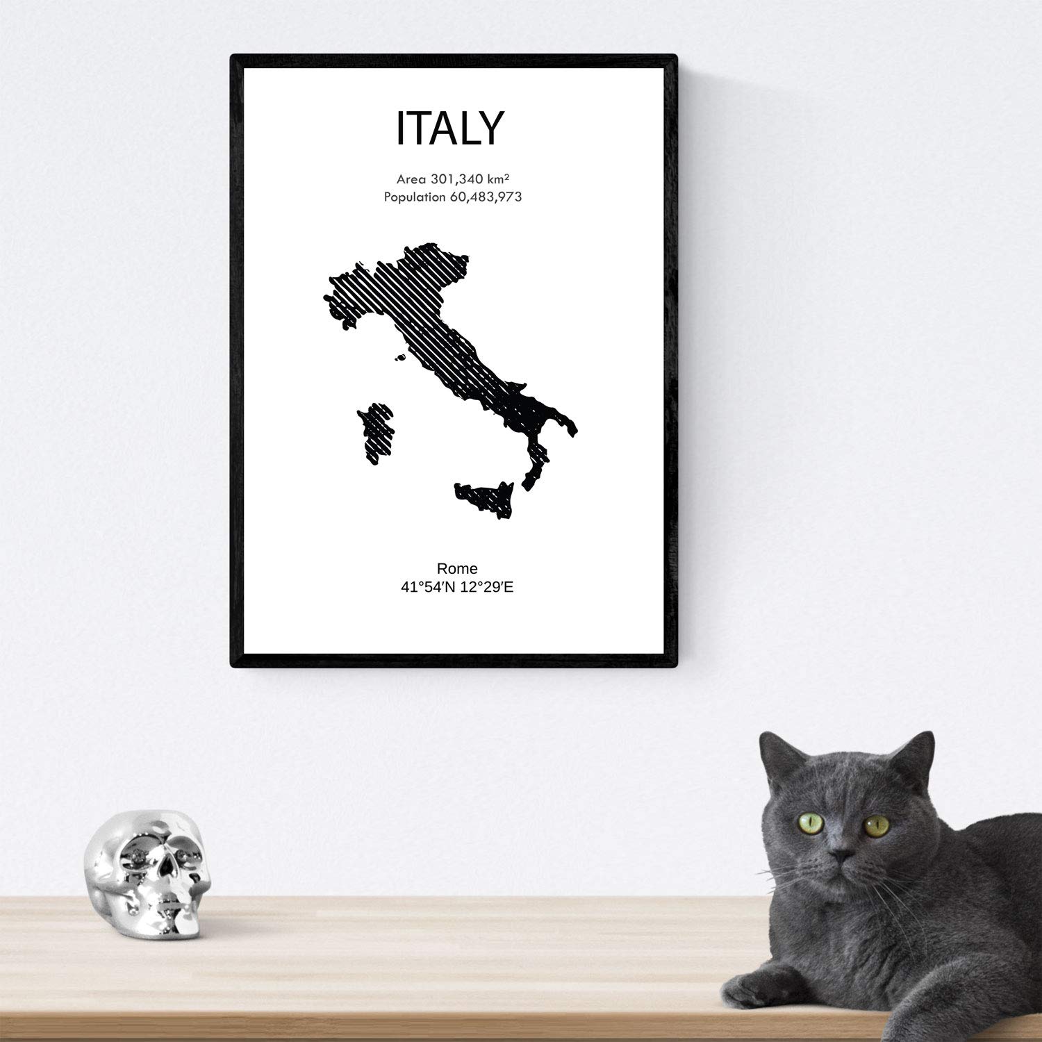 Pack de posters de paises y monumentos. Mapa ciudad de Roma, monumento Coliseo y mapa Italia.-Artwork-Nacnic-Nacnic Estudio SL