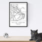 Pack de posters de paises y monumentos. Mapa ciudad Rio de janeiro, monumento Cristo redentor y mapa Brasil.-Artwork-Nacnic-Nacnic Estudio SL
