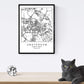 Pack de posters de paises y monumentos. Mapa cuidad Amsterdam, monumento Kinderdijk y mapa Holanda.-Artwork-Nacnic-Nacnic Estudio SL