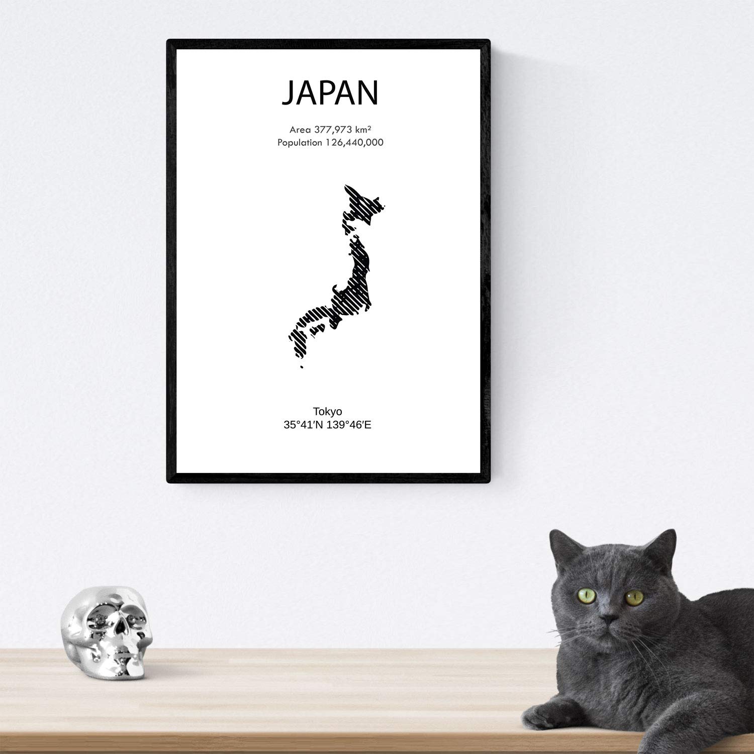 Pack de posters de paises y monumentos. Mapa cuidad Tokio, monumento monte Fuji y mapa Japon.-Artwork-Nacnic-Nacnic Estudio SL