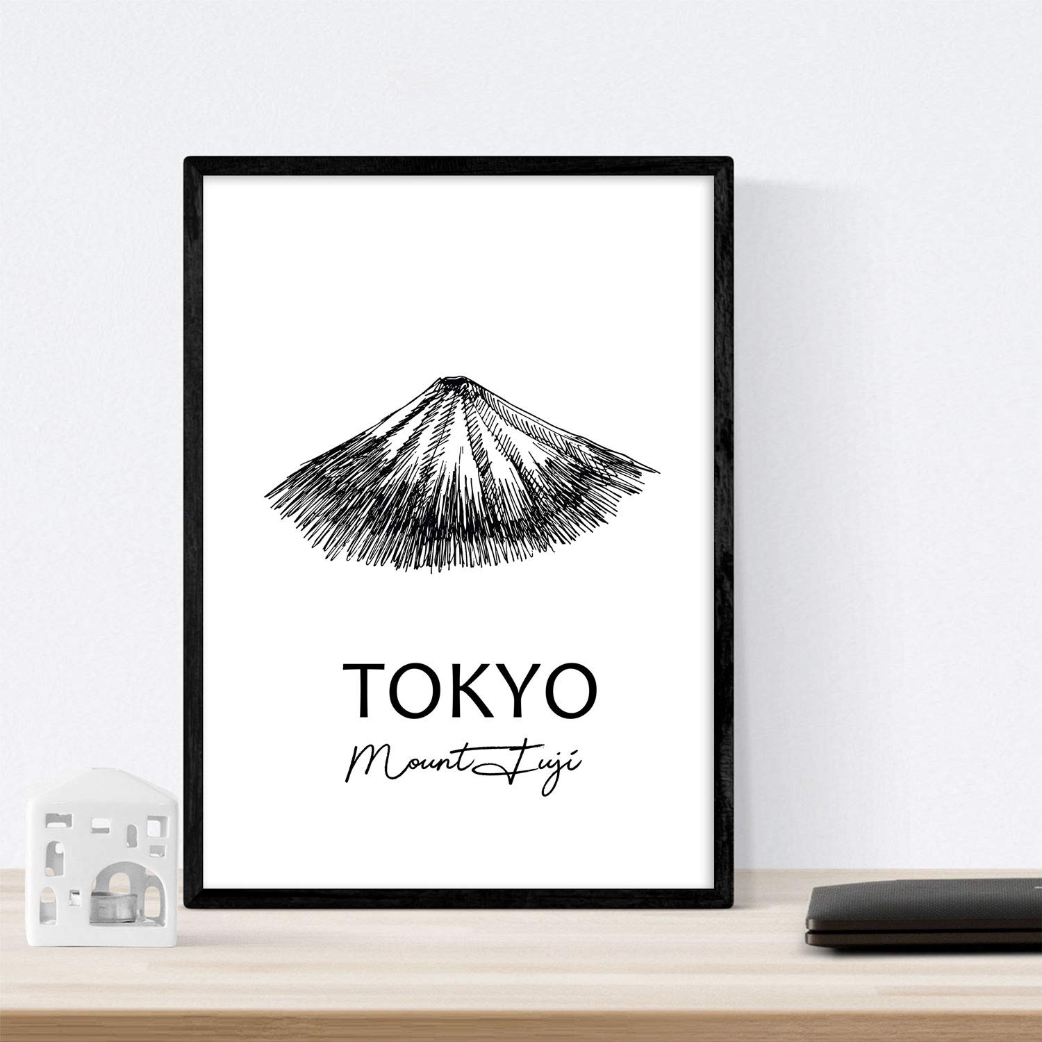 Pack de posters de paises y monumentos. Mapa cuidad Tokio, monumento monte Fuji y mapa Japon.-Artwork-Nacnic-Nacnic Estudio SL