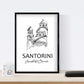 Pack de posters de paises y monumentos. Mapa Grecia y monumento Santorini.-Artwork-Nacnic-Nacnic Estudio SL