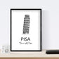Pack de posters de paises y monumentos. Mapa Italia y monumentos torre de Pisa.-Artwork-Nacnic-Nacnic Estudio SL