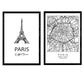 Pack de posters de Paris - Torre Eiffel. Láminas con monumentos de ciudades.-Artwork-Nacnic-Nacnic Estudio SL