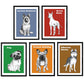 Pack de posters de Perros de raza pop art. Láminas decorativas de perros.-Artwork-Nacnic-Nacnic Estudio SL