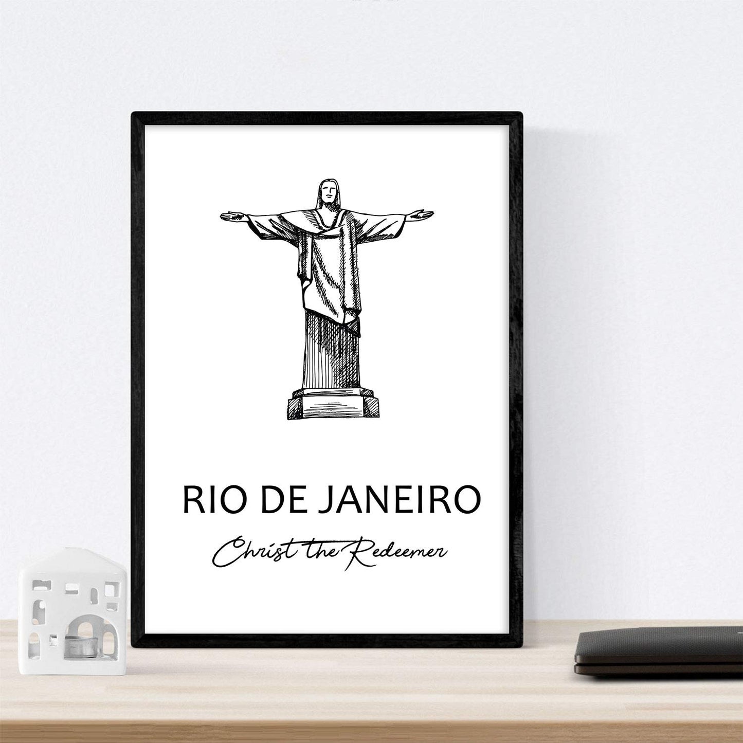Pack de posters de Rio de Janeiro - El cristo redentor. Láminas con monumentos de ciudades.-Artwork-Nacnic-Nacnic Estudio SL