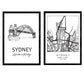 Pack de posters de Sydney - Puente de la bahía. Láminas con monumentos de ciudades.-Artwork-Nacnic-Nacnic Estudio SL