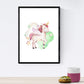 Pack de Tres láminas con Ilustraciones de Animales. Oso Panda Unicornio y Tortuga.-Artwork-Nacnic-Nacnic Estudio SL