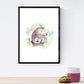 Pack de Tres láminas con Ilustraciones de Animales. Tortuga elefamnte y Oso.-Artwork-Nacnic-Nacnic Estudio SL